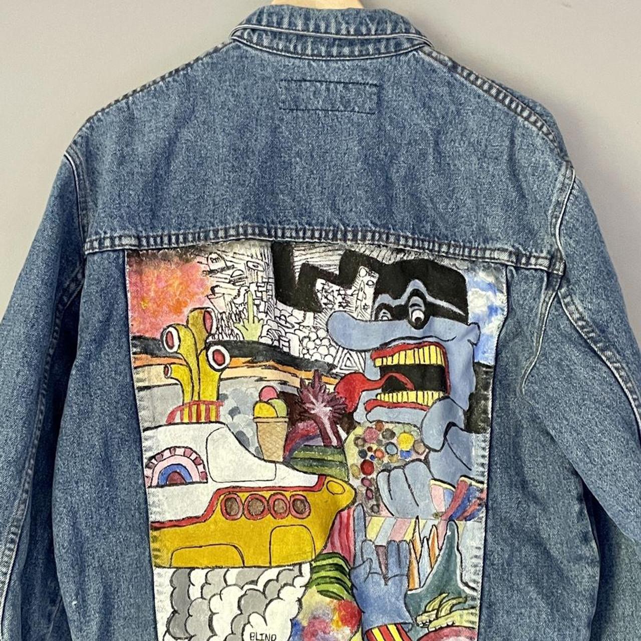 Custom hot Painted Beatles Denim Jacket