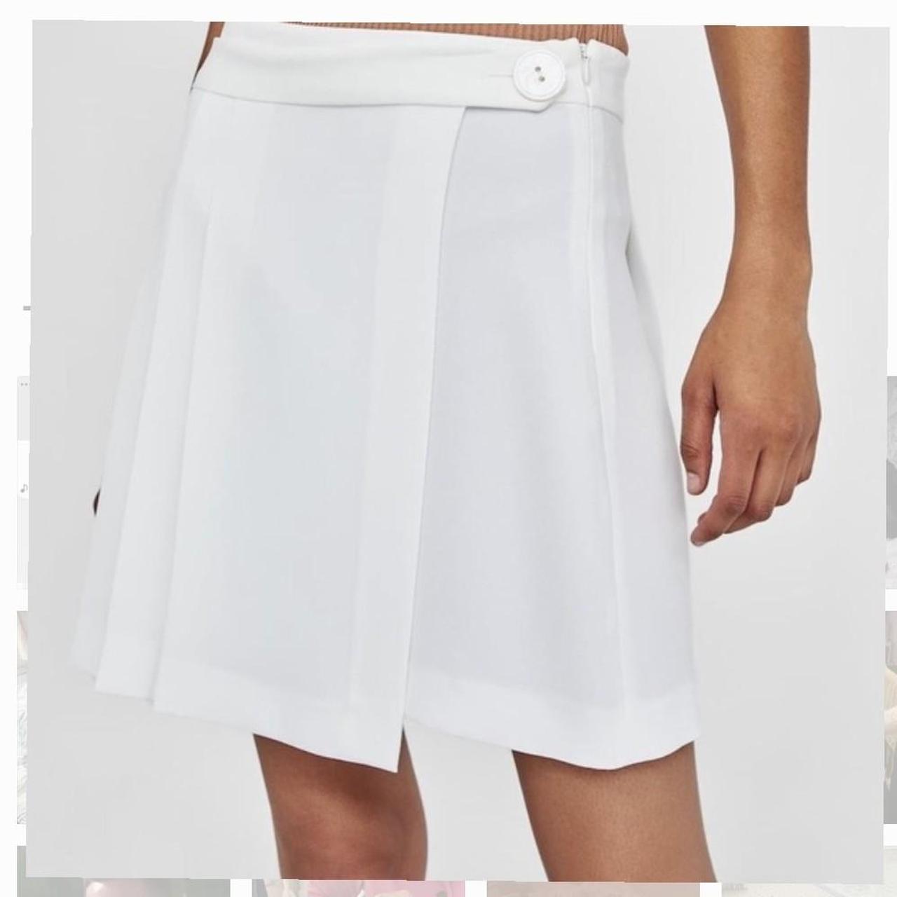 zara white tennis skirt