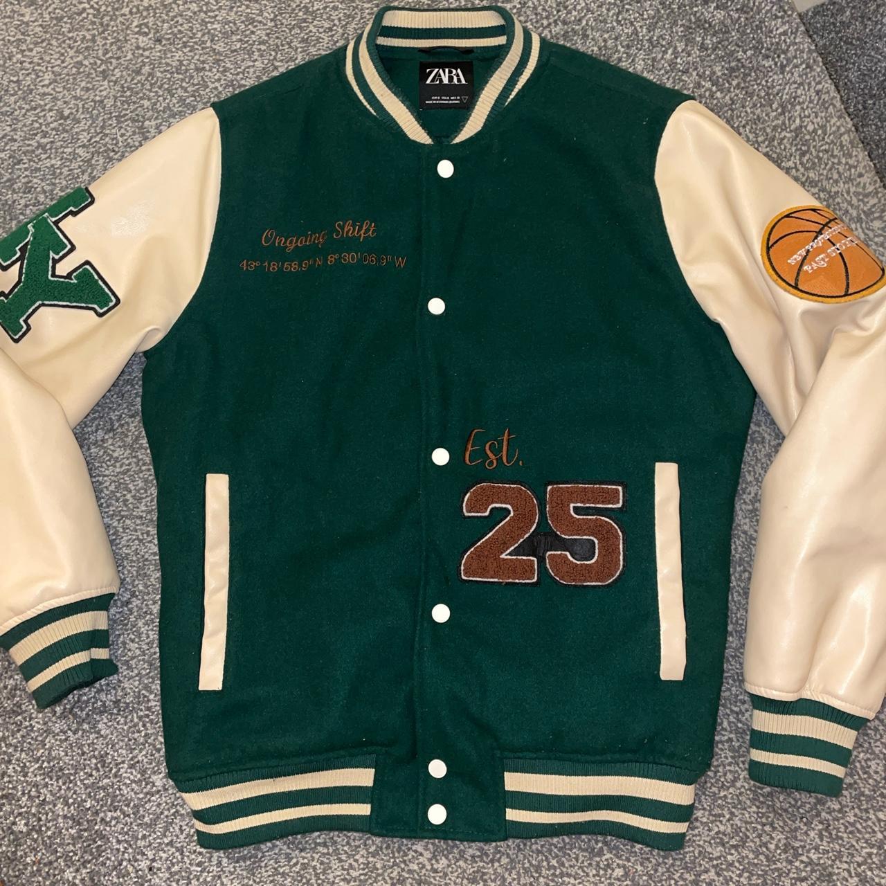 Zara premium varsity jacket. Vintage styled Size Depop
