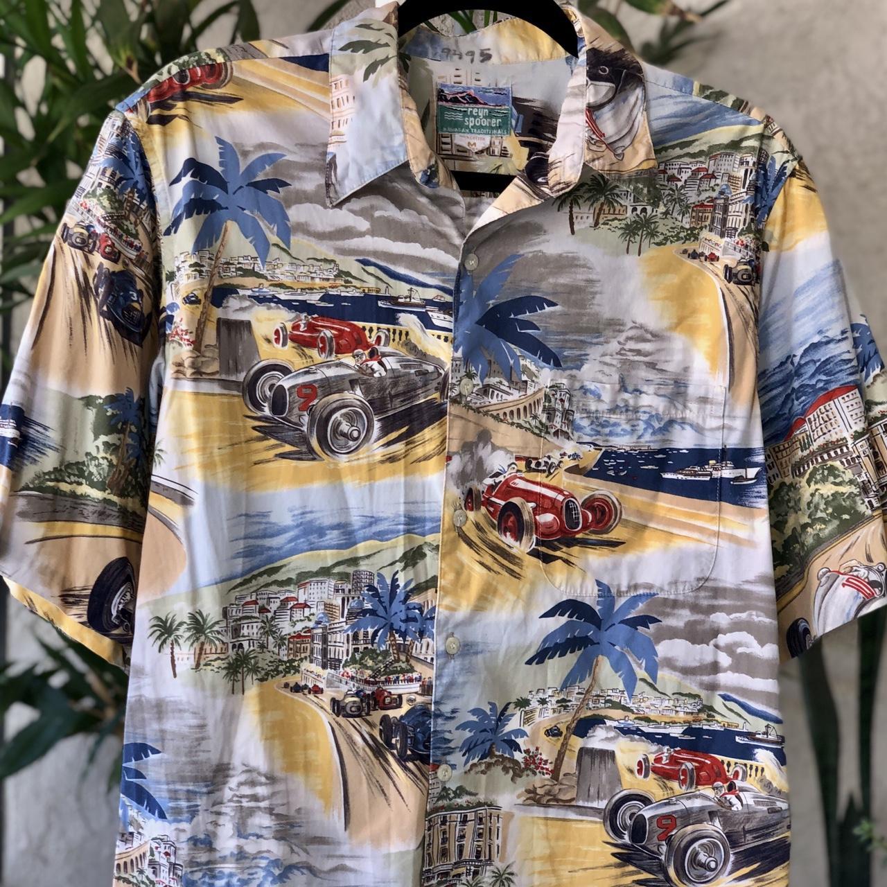 Vintage oversized Hawaiian shirt with long sleeves. - Depop