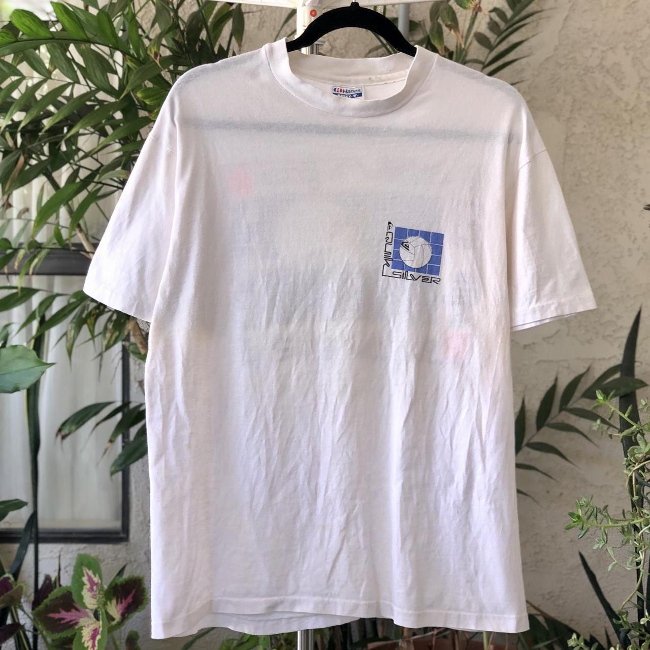 Vintage Hanes Quiksilver Volleyball Competition Tee... - Depop