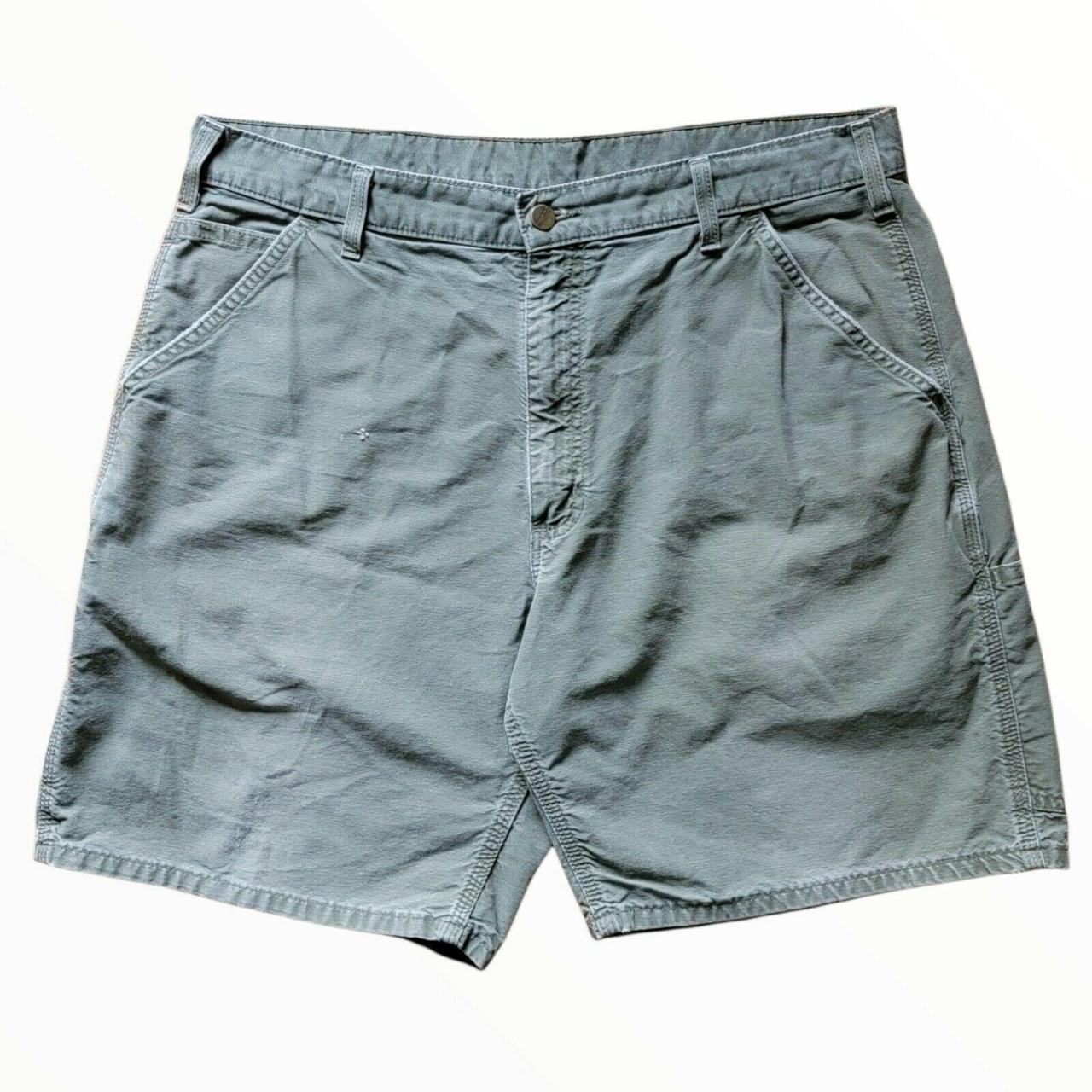 Carhartt Men's Canvas Cargo Shorts Work Casual Olive... - Depop