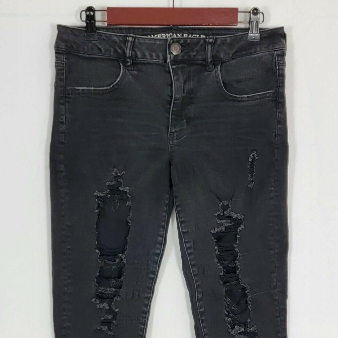 American Eagle Jeans 12 Distressed Jegging Crop... Depop