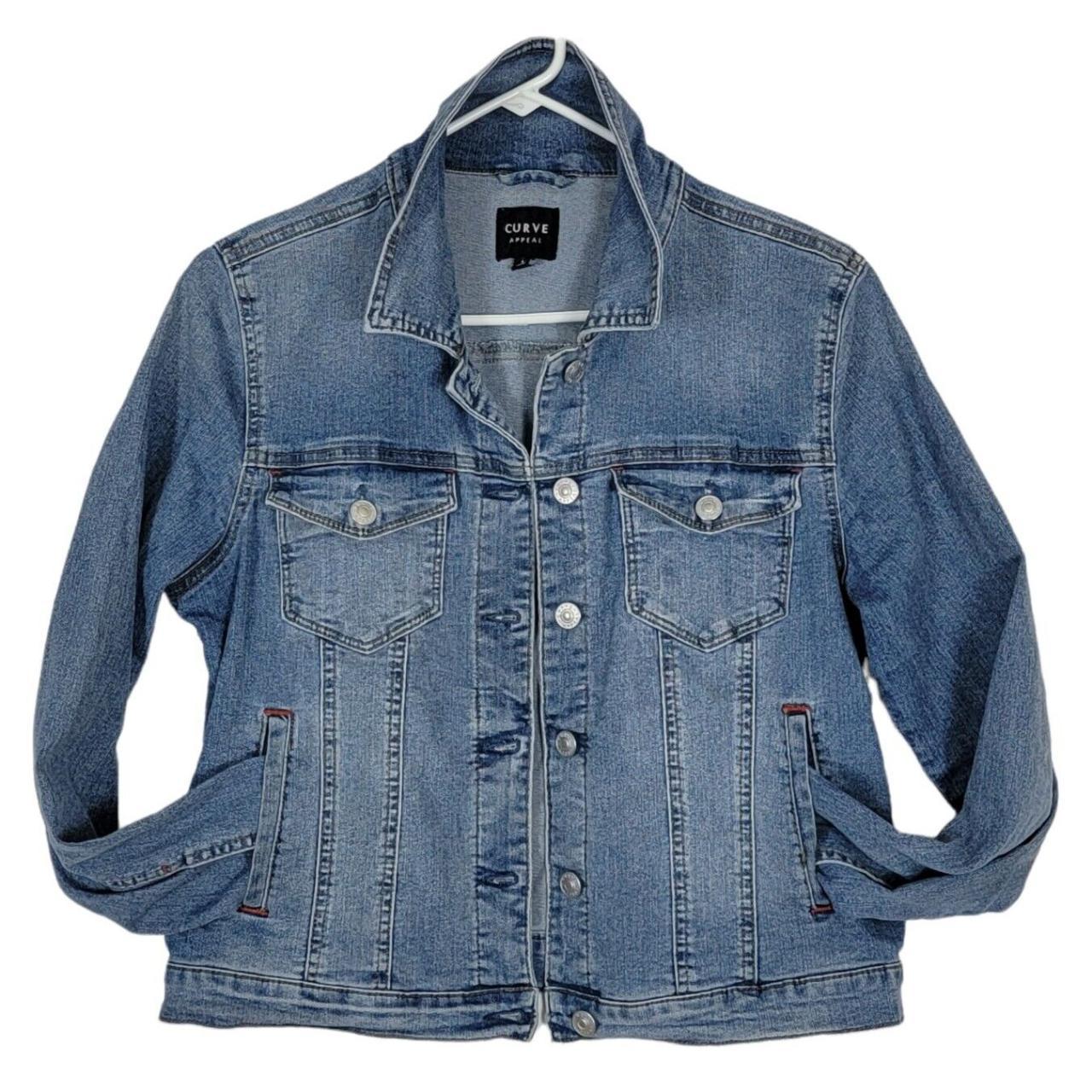 Curve Appeal Jean Jacket Women's M Stretch Denim... - Depop