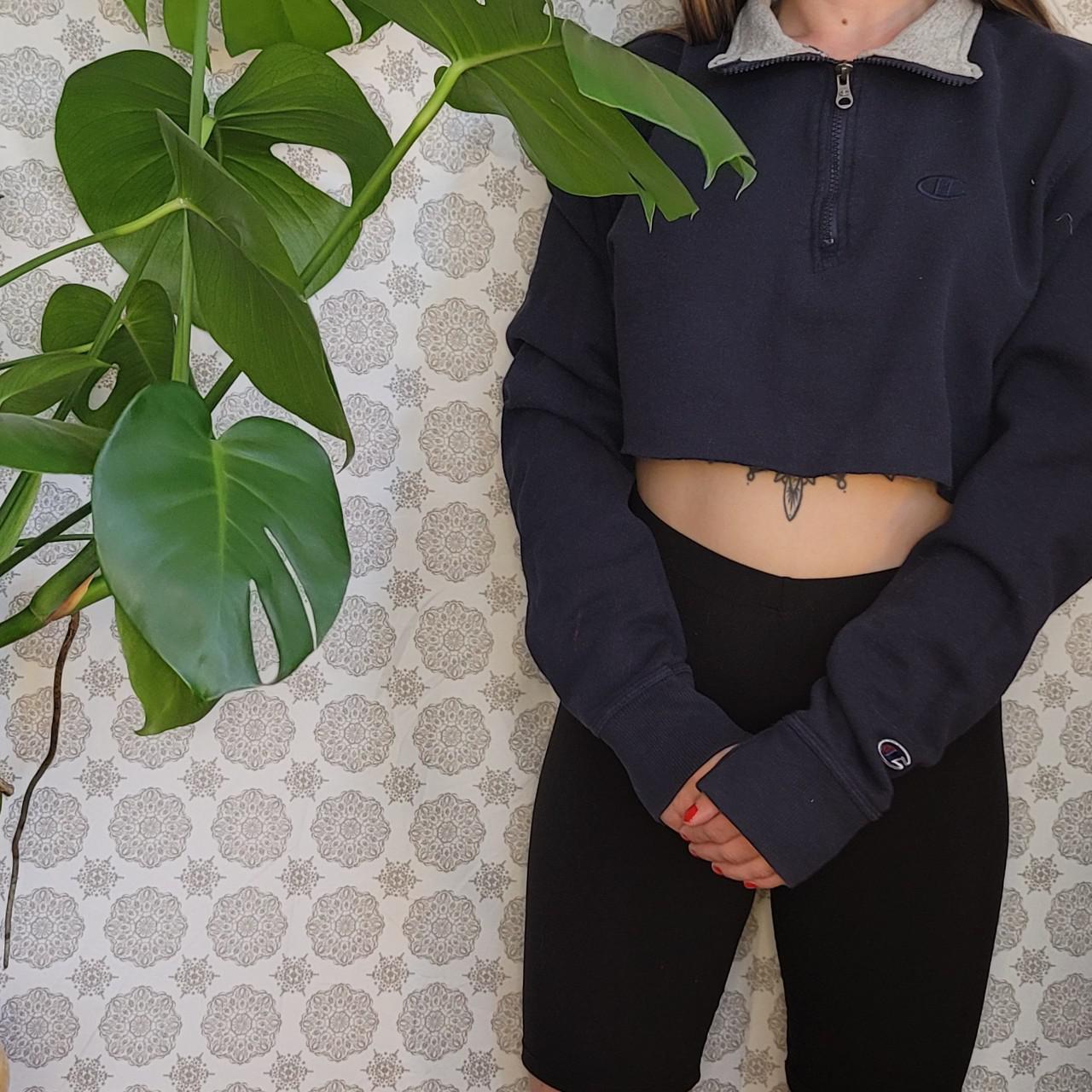 Champion sweater outlet crop top jacket