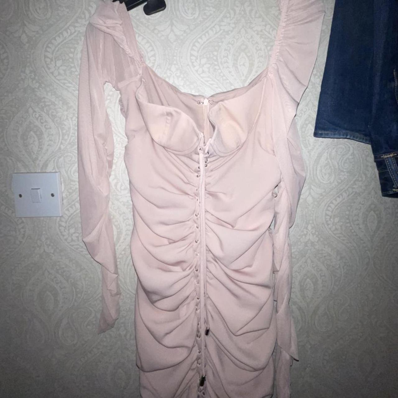 Oh Polly pink king sleeved dress - gorgeous colour... - Depop