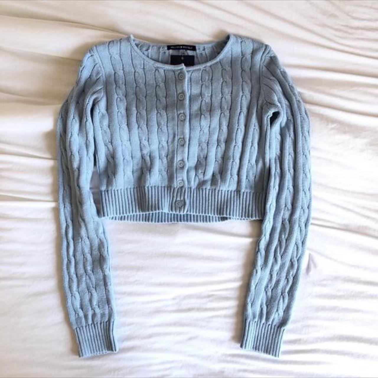 Athelia Knit Sweater cropped cable knit - Depop