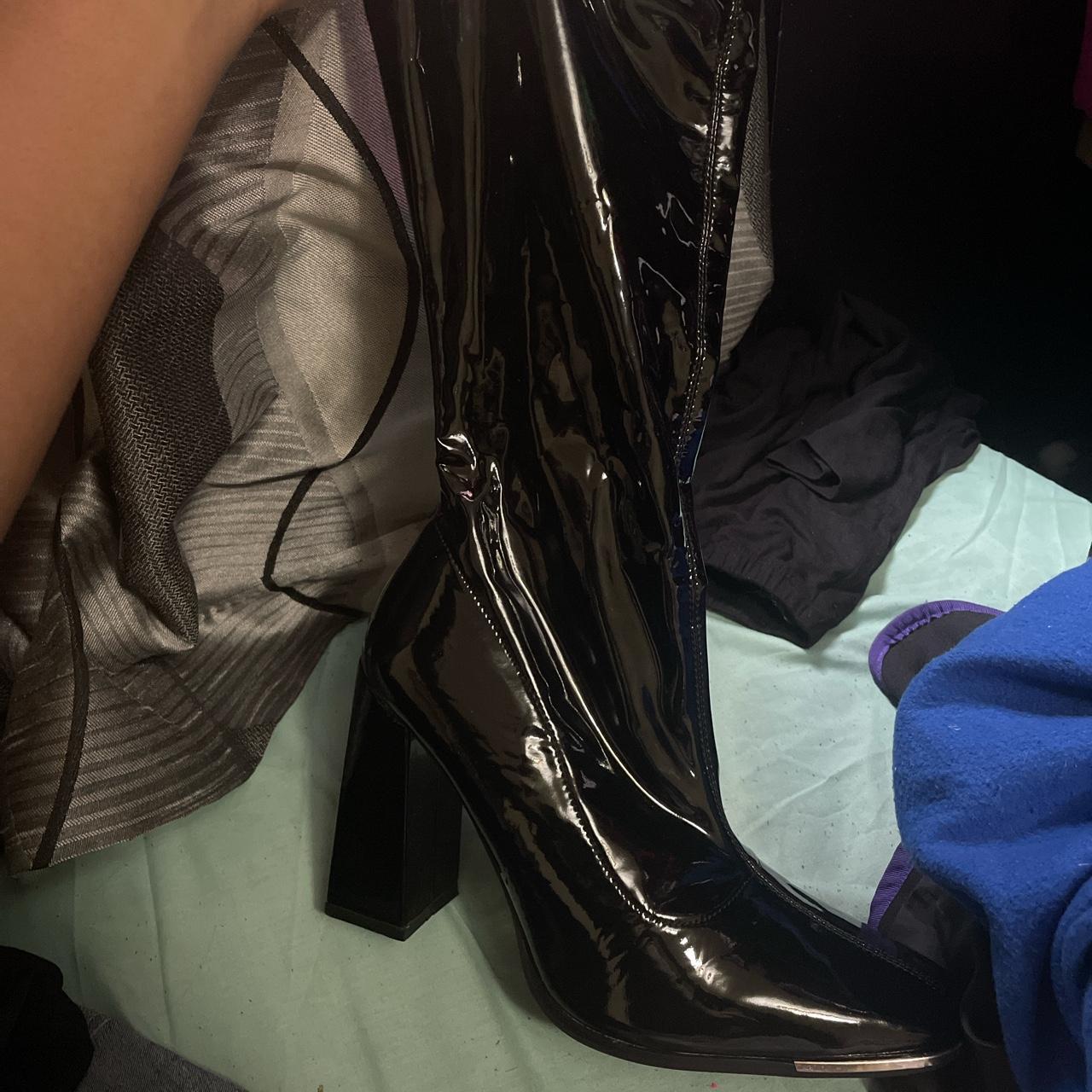 Public desire boots , high knee patent boots - Depop