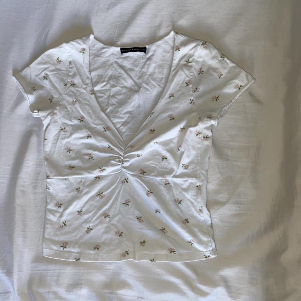 Brandy Melville floral top *NOTE* any purchases... - Depop
