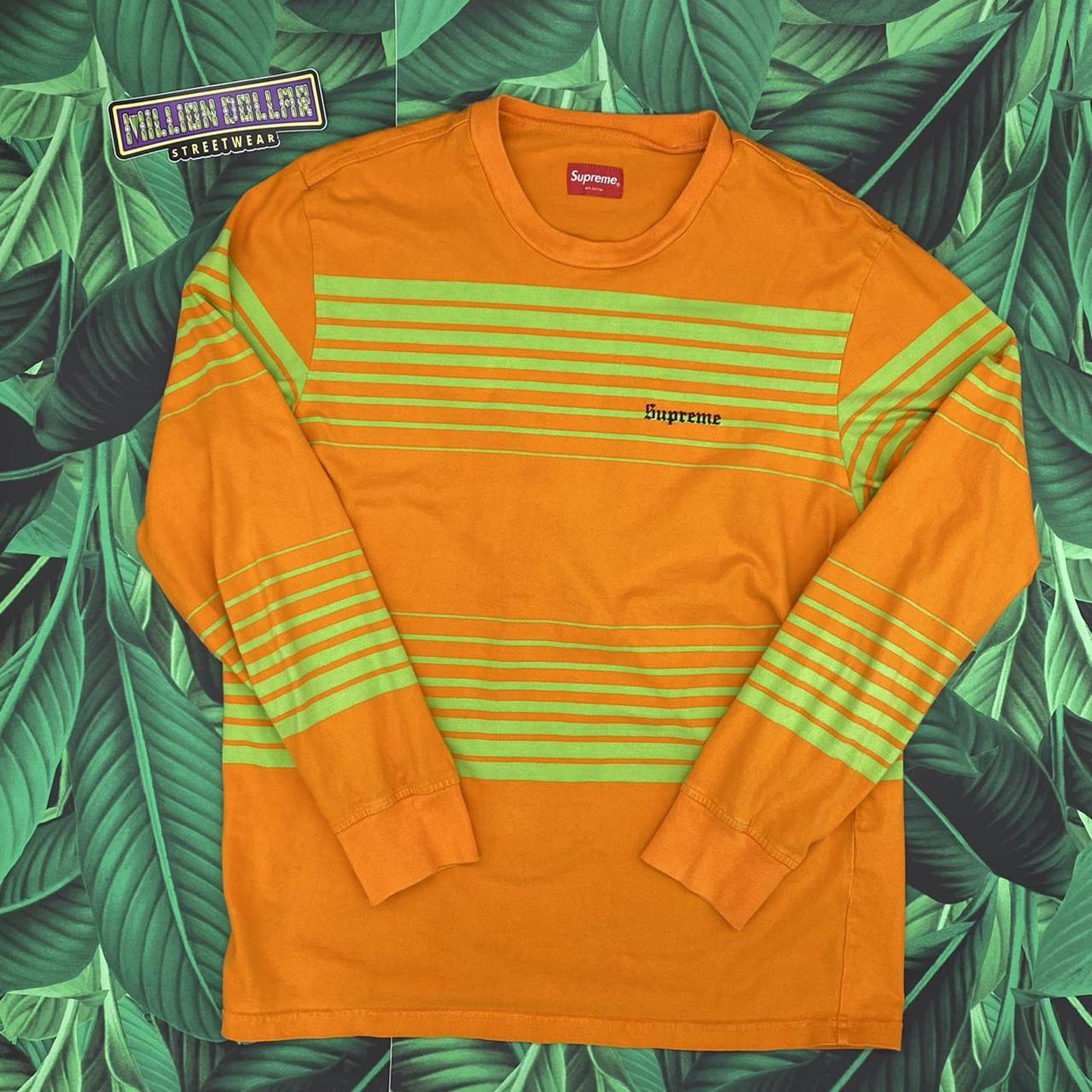 Supreme fade stripe L/S top, Color: orange , Size:...