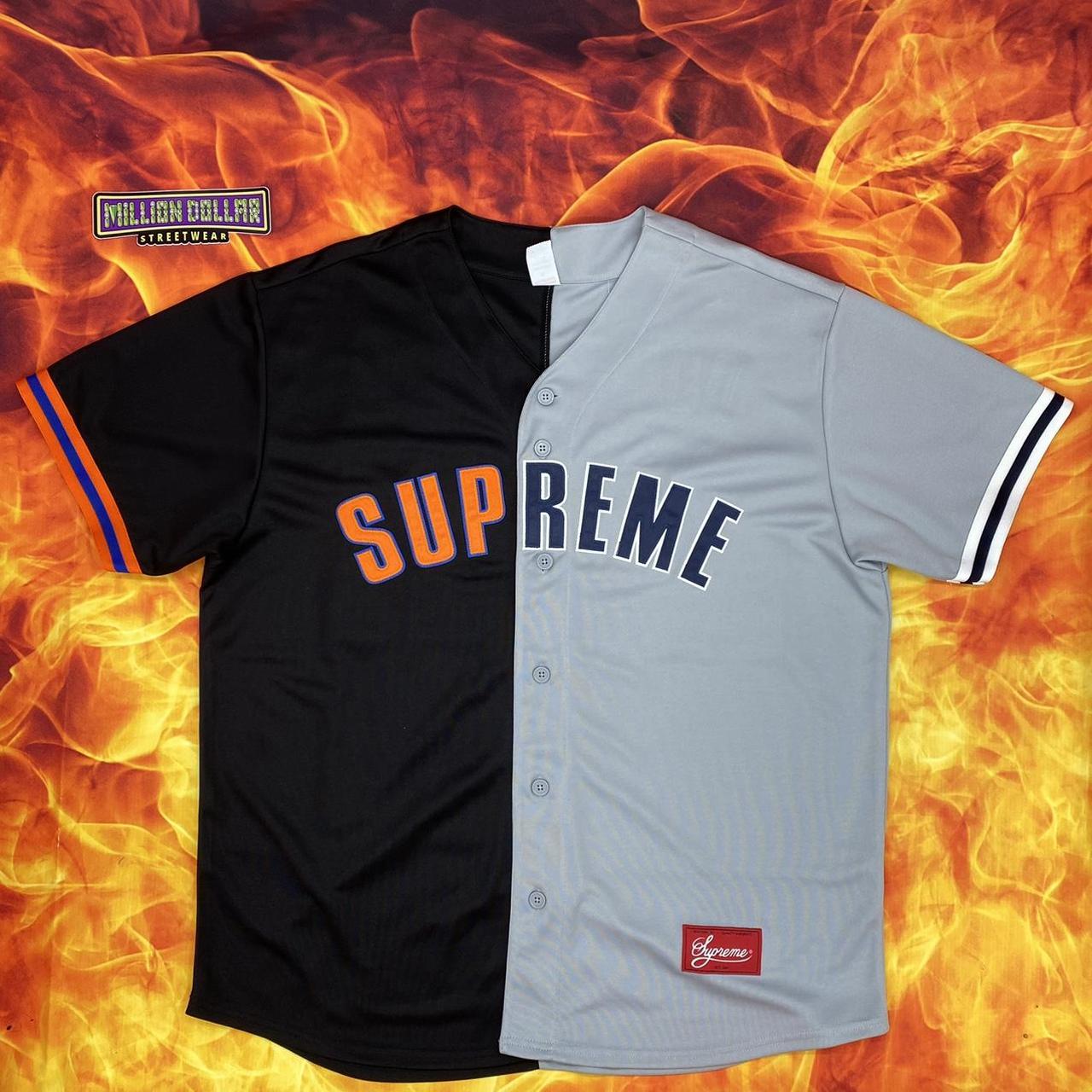 Supreme don't hate baseball jersey Color: black - Depop