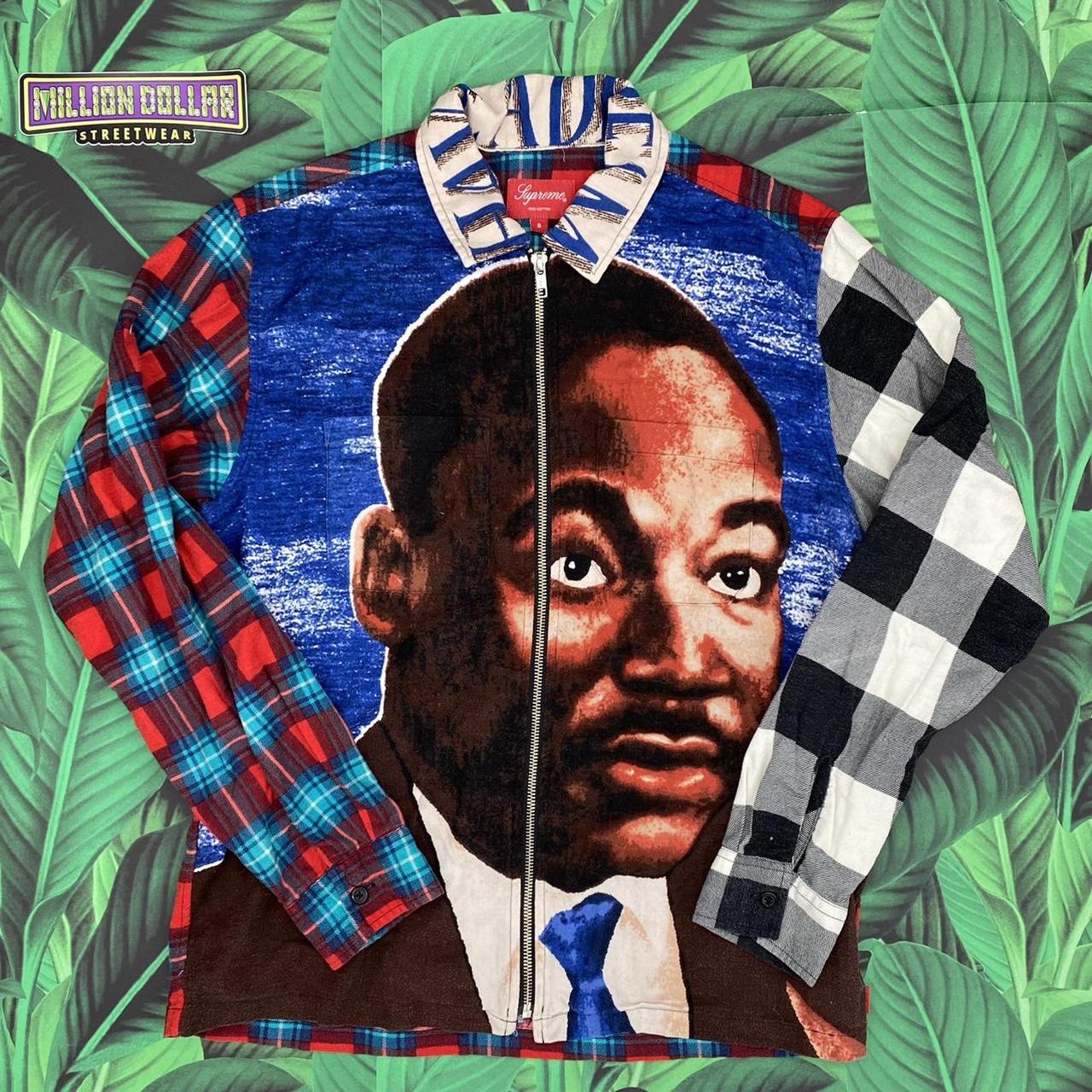 Supreme MLK zip up flannel shirt , Color: multicolor...