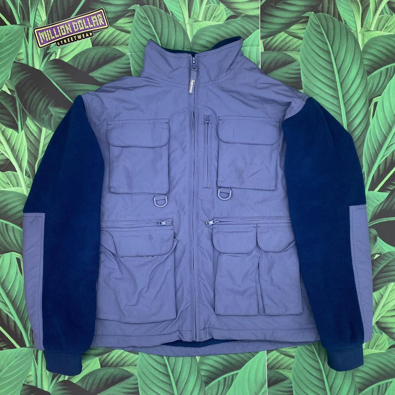 Supreme upland fleece jacket Color: light blue... - Depop