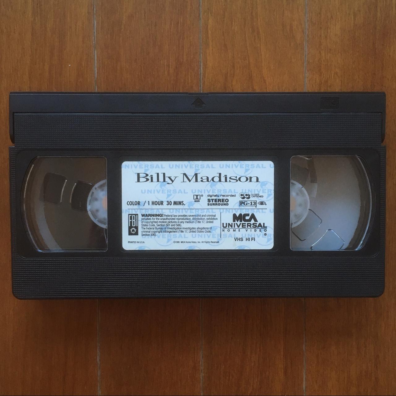 Billy madison 1995 vhs starring adam sandler depop