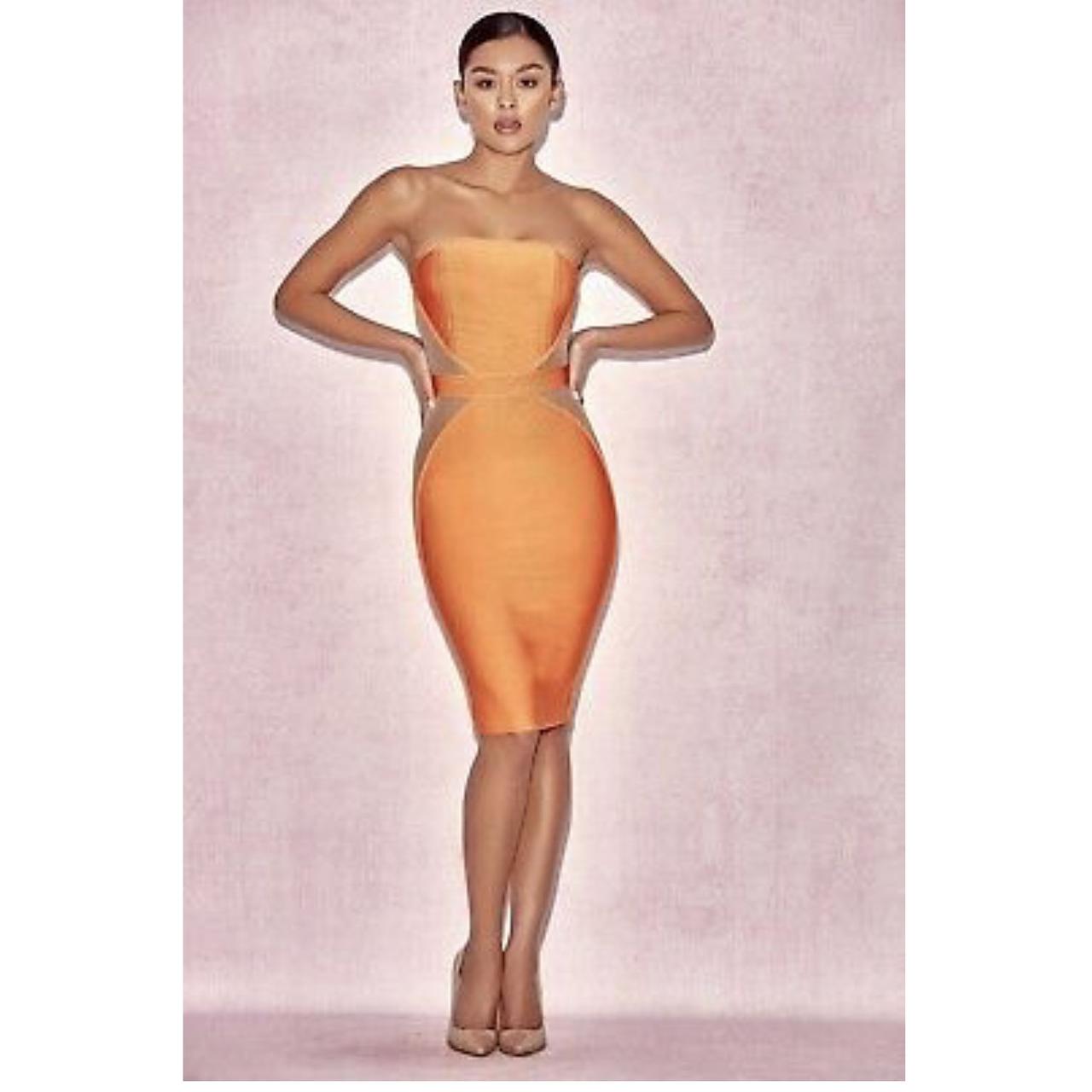 House of cb outlet orange bandage dress