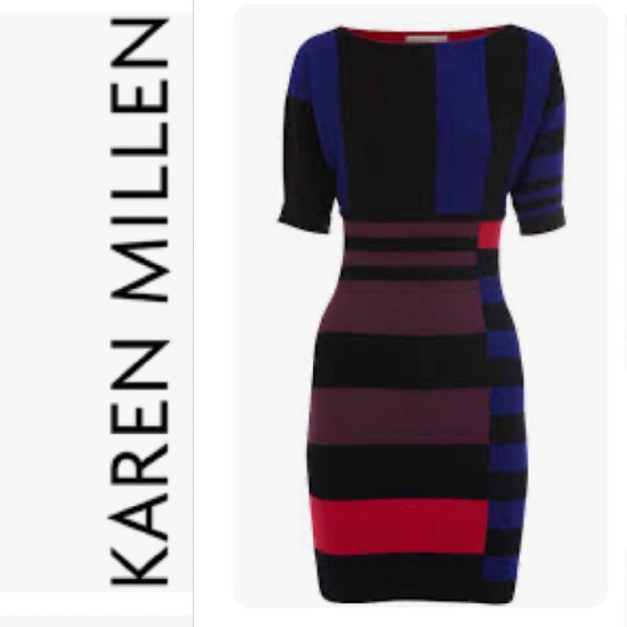 Karen Millen Striped Color Block and Striped Knit - Depop