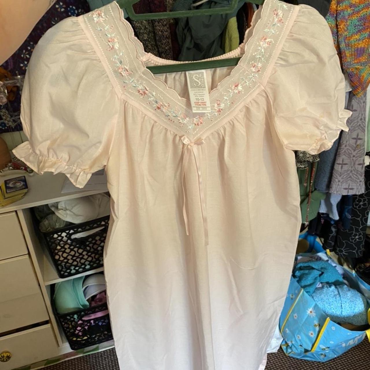 Stunning vintage pink baby doll dress/ midi night... Depop