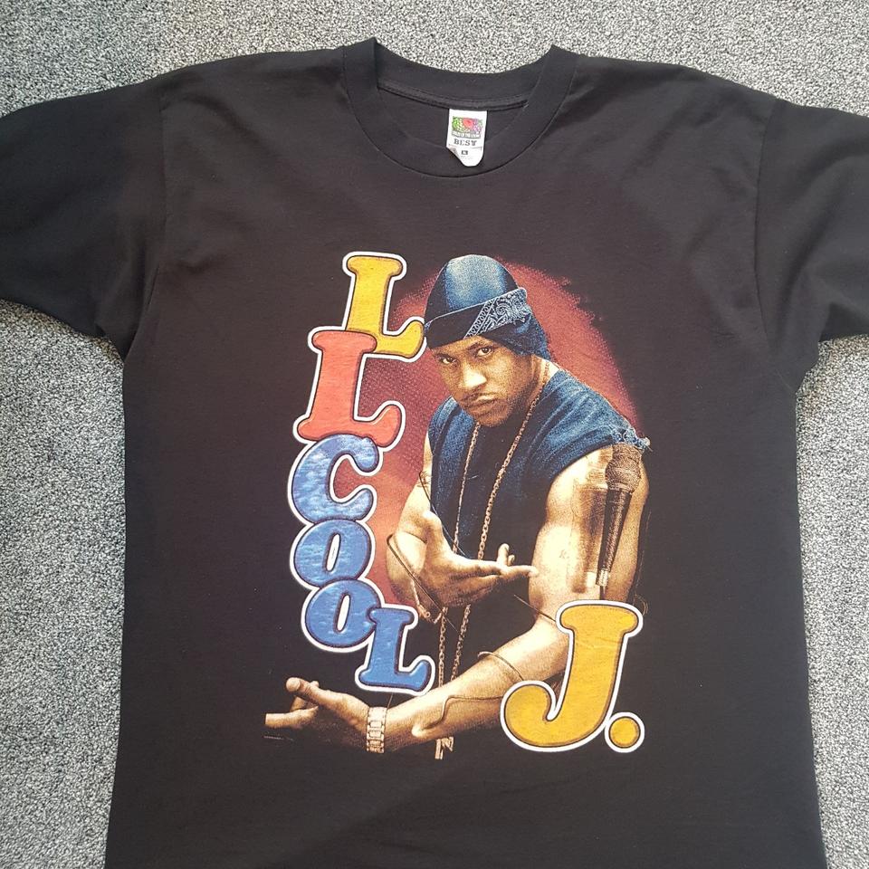 開梱 設置?無料 】 Tシャツ LLCOOLJ 90'S XL ブラック RAP 古着 T