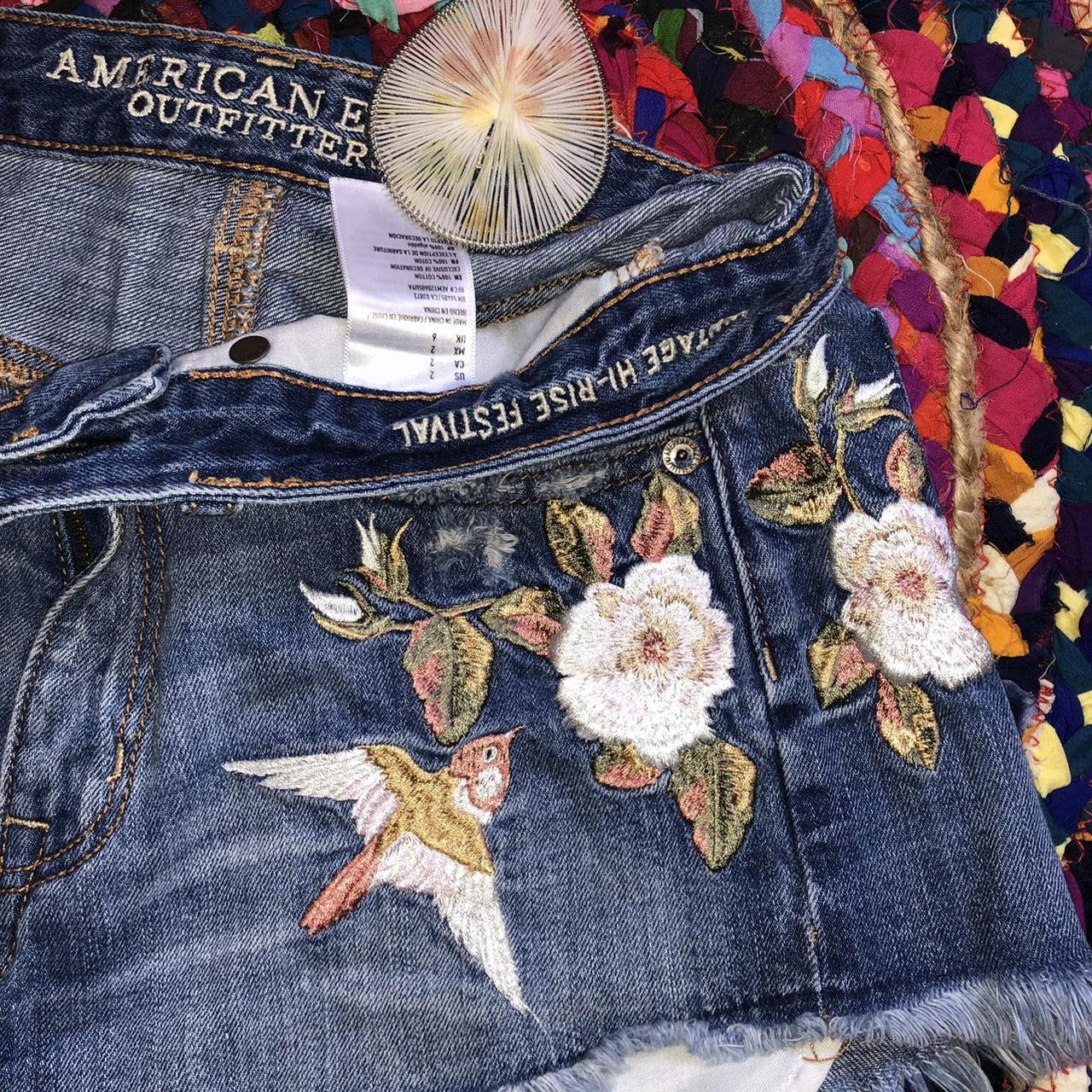 the CUTEST embroidered American Eagle vintage high... - Depop