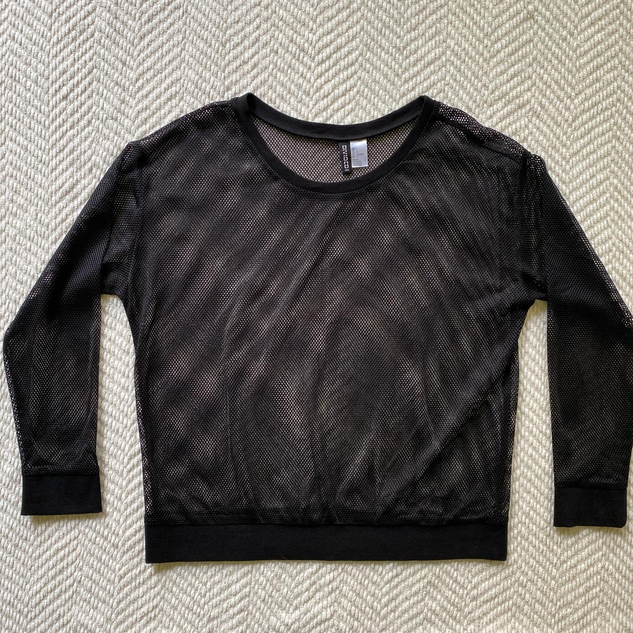 H&M divided black collection fishnet long sleeve... - Depop