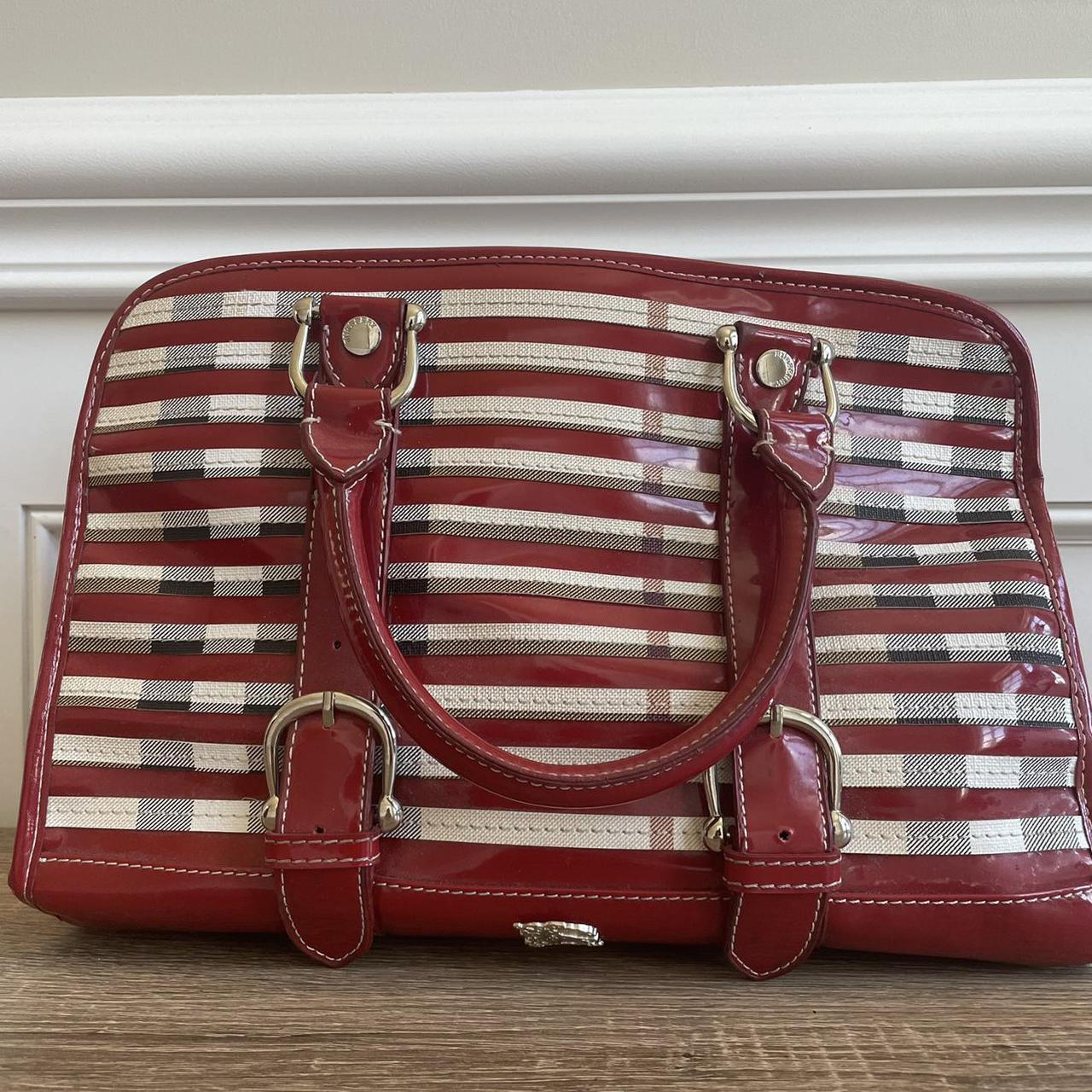 deep red purse