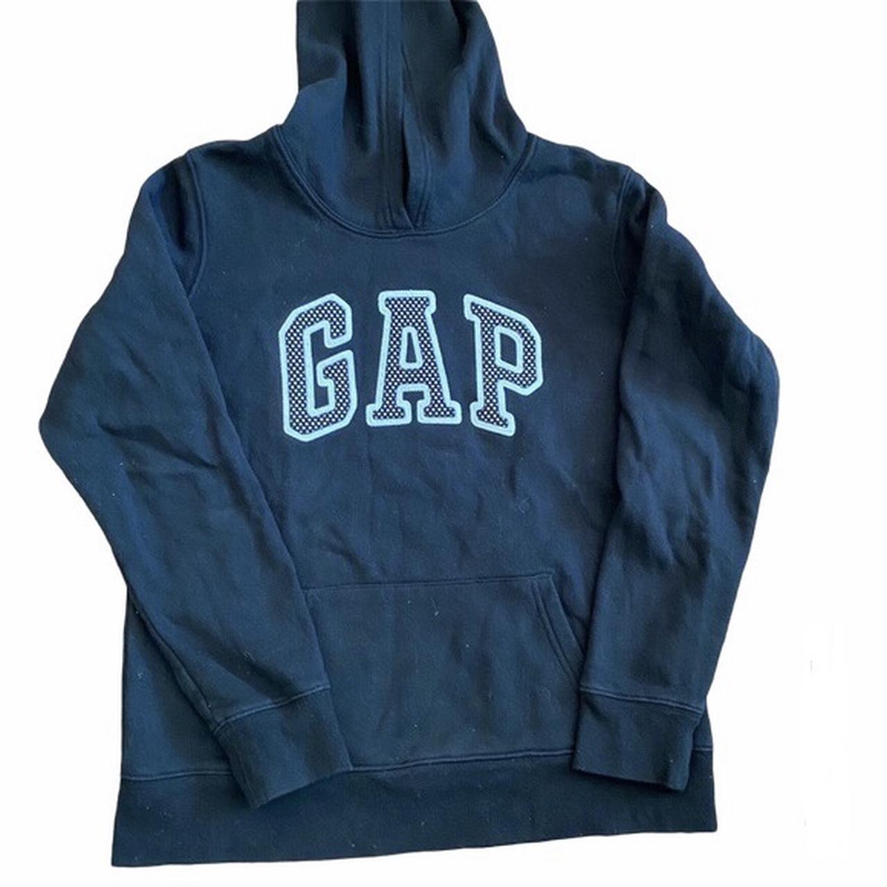 Classic Black GAP Hoodie Embroidered GAP logo with... - Depop