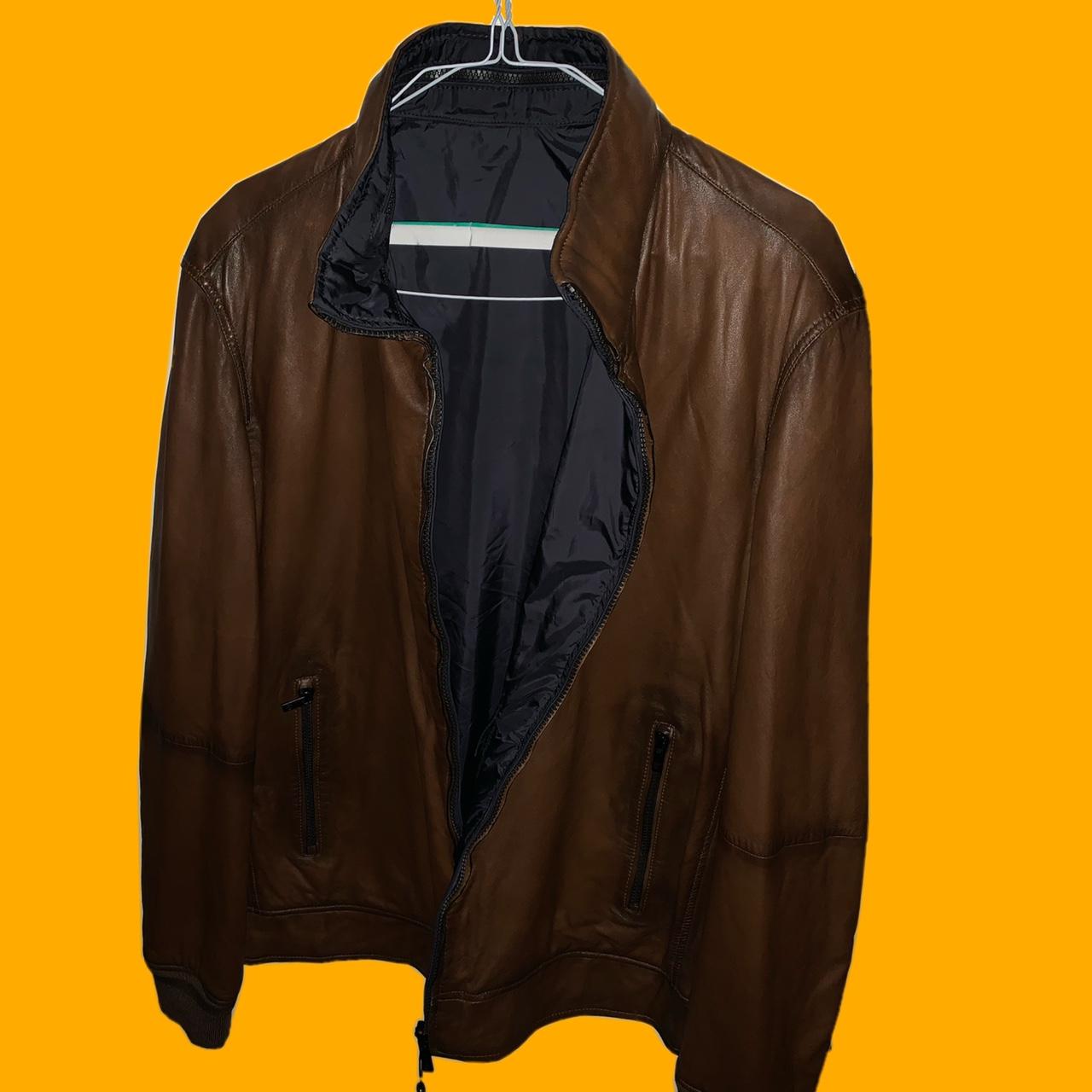 Massimo dutti shop reversible leather jacket