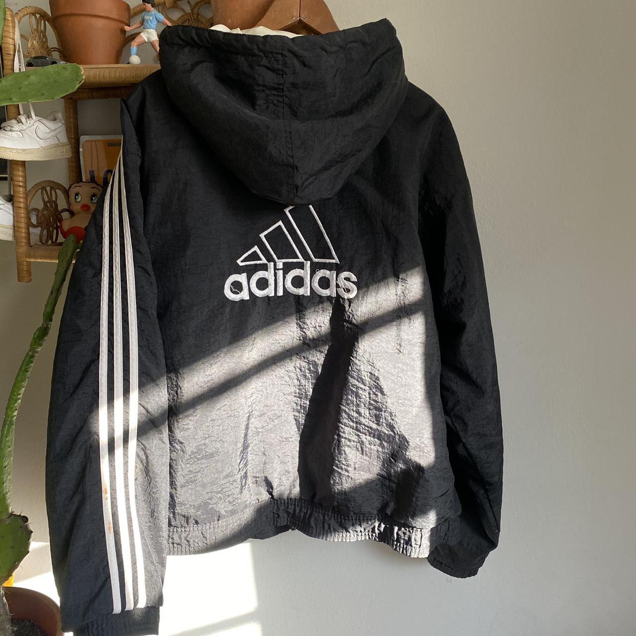 90s ADIDAS CLASSIC JACKET •nice big logo on... - Depop