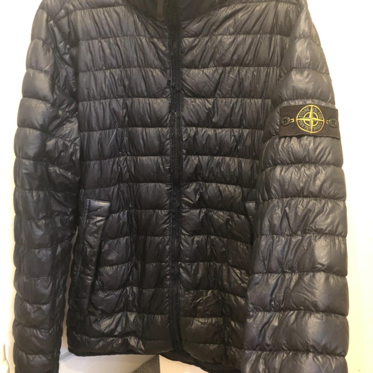 stone island navy puffer