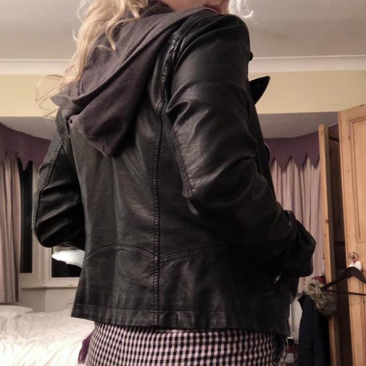 hollister faux leather jacket