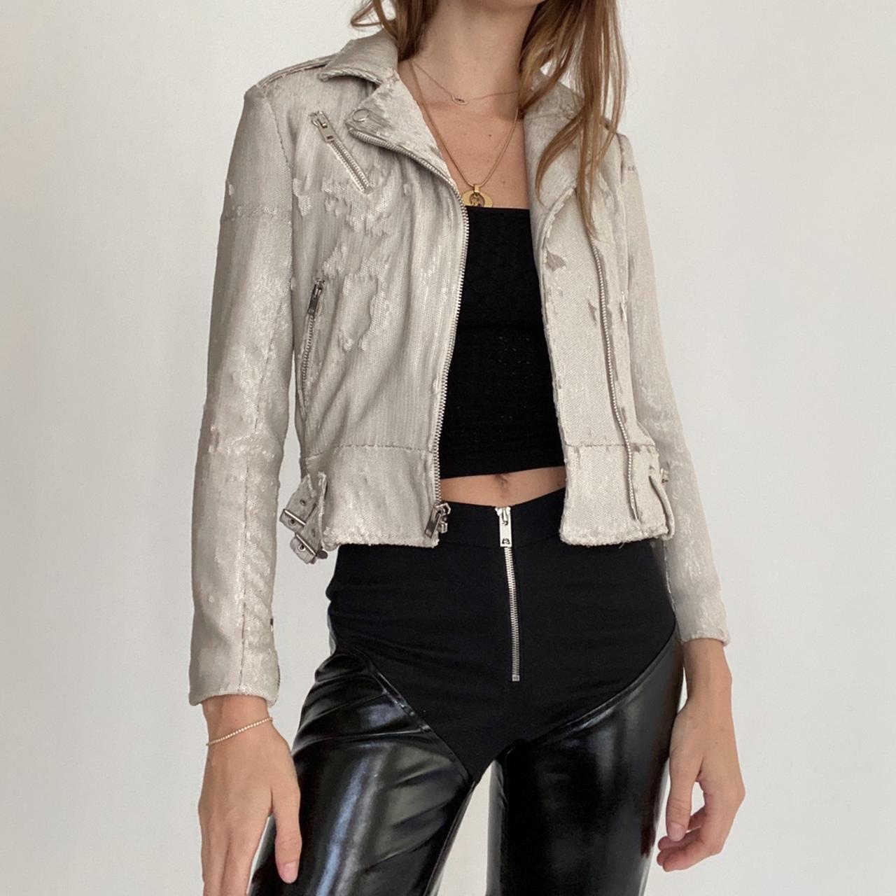 IRO Women's Cream and Gold Jacket (2)