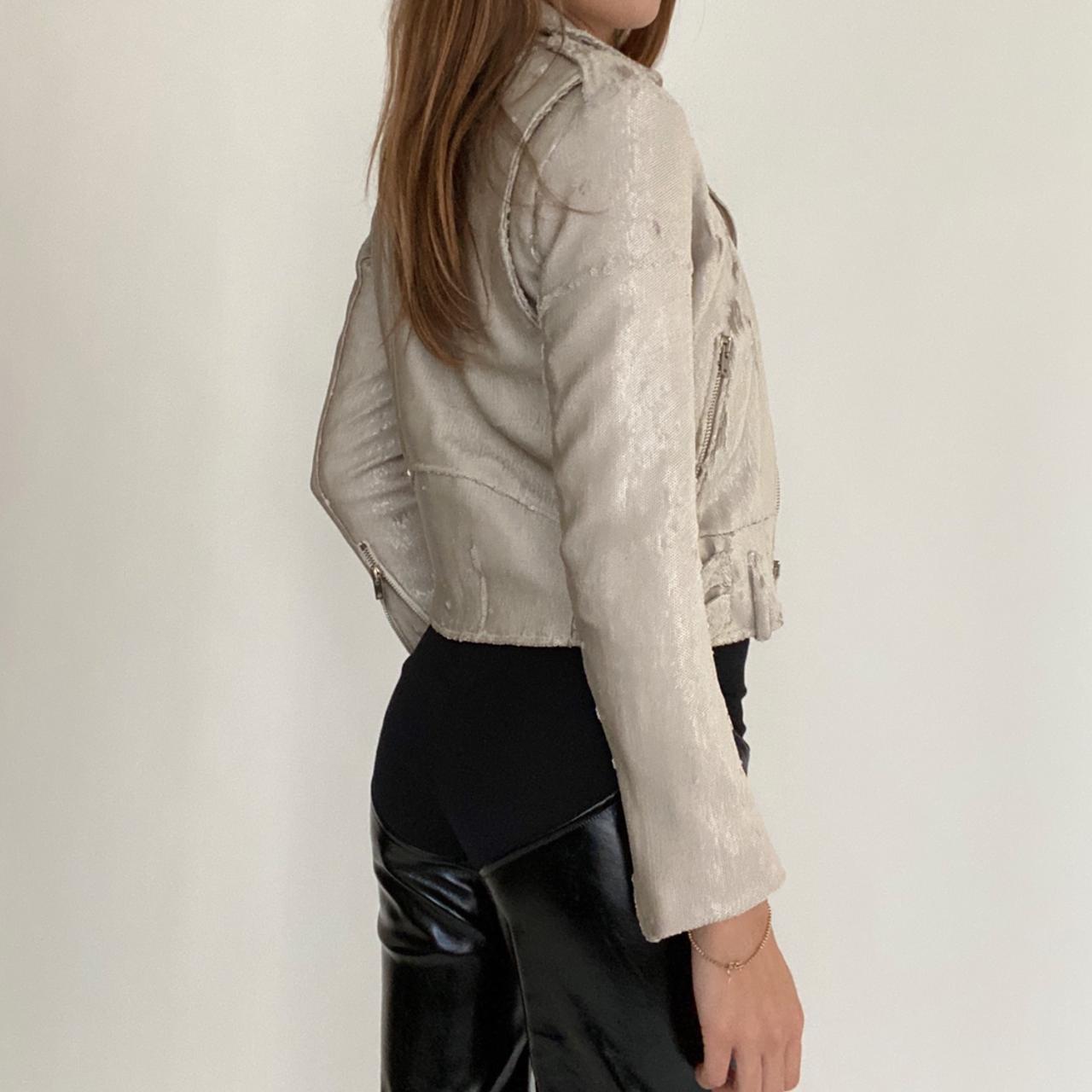 IRO Women's Cream and Gold Jacket (3)