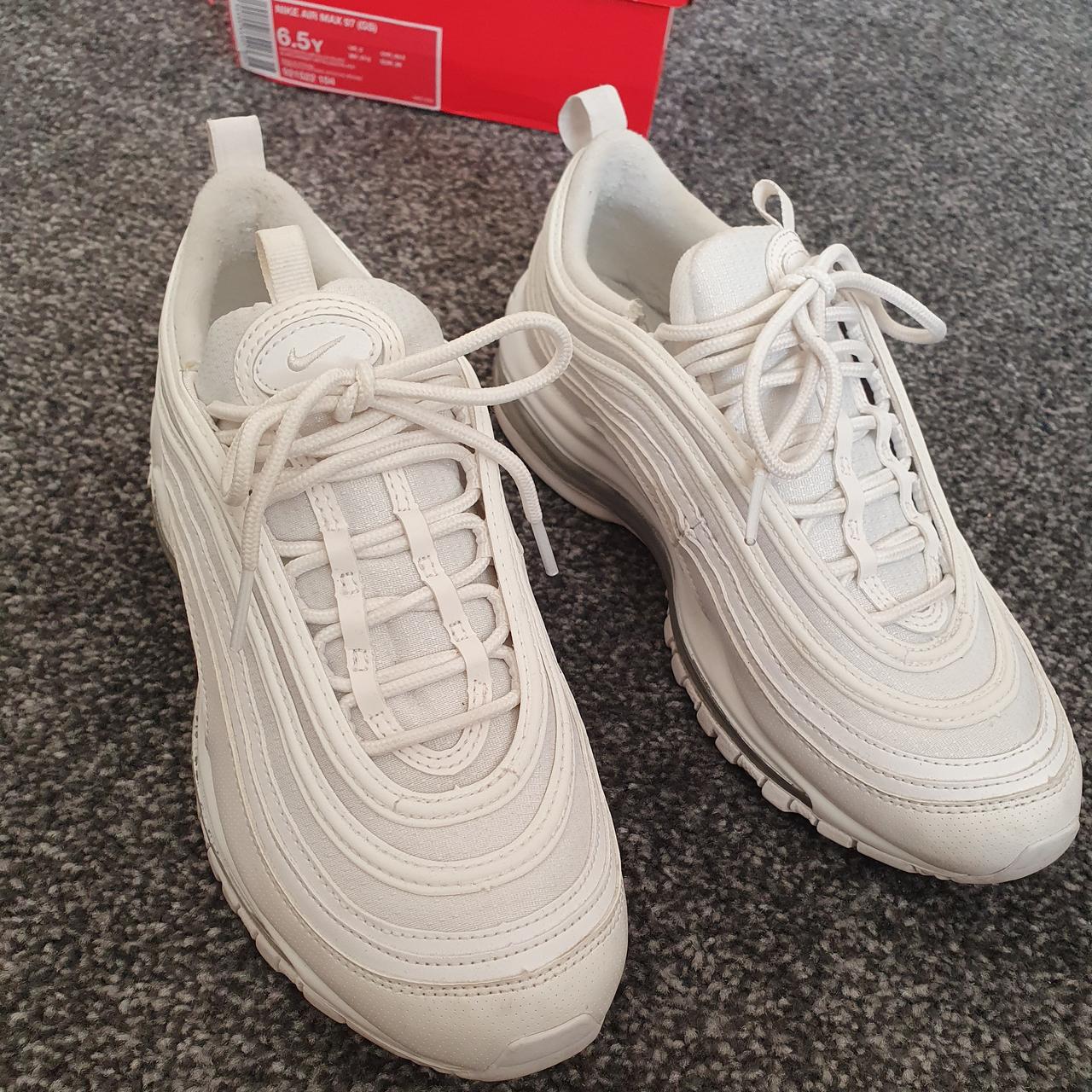 White Nike Air Max 97. Have been worn a few times... - Depop
