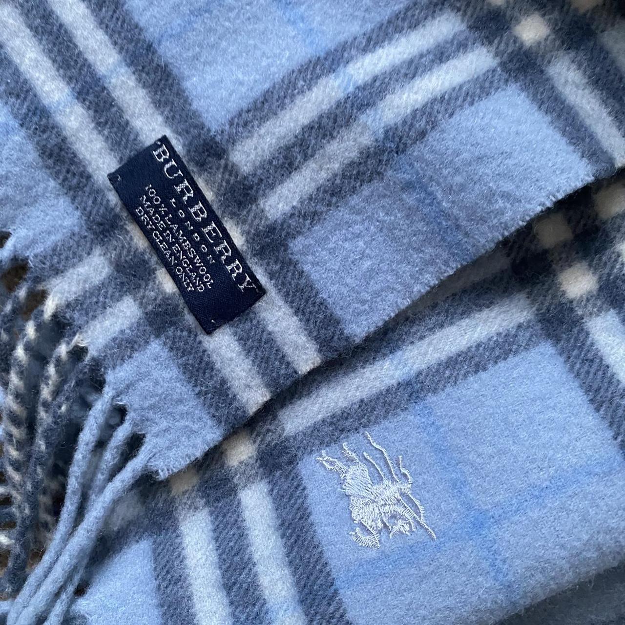 Burberry Women's Blue and White Bag | Depop