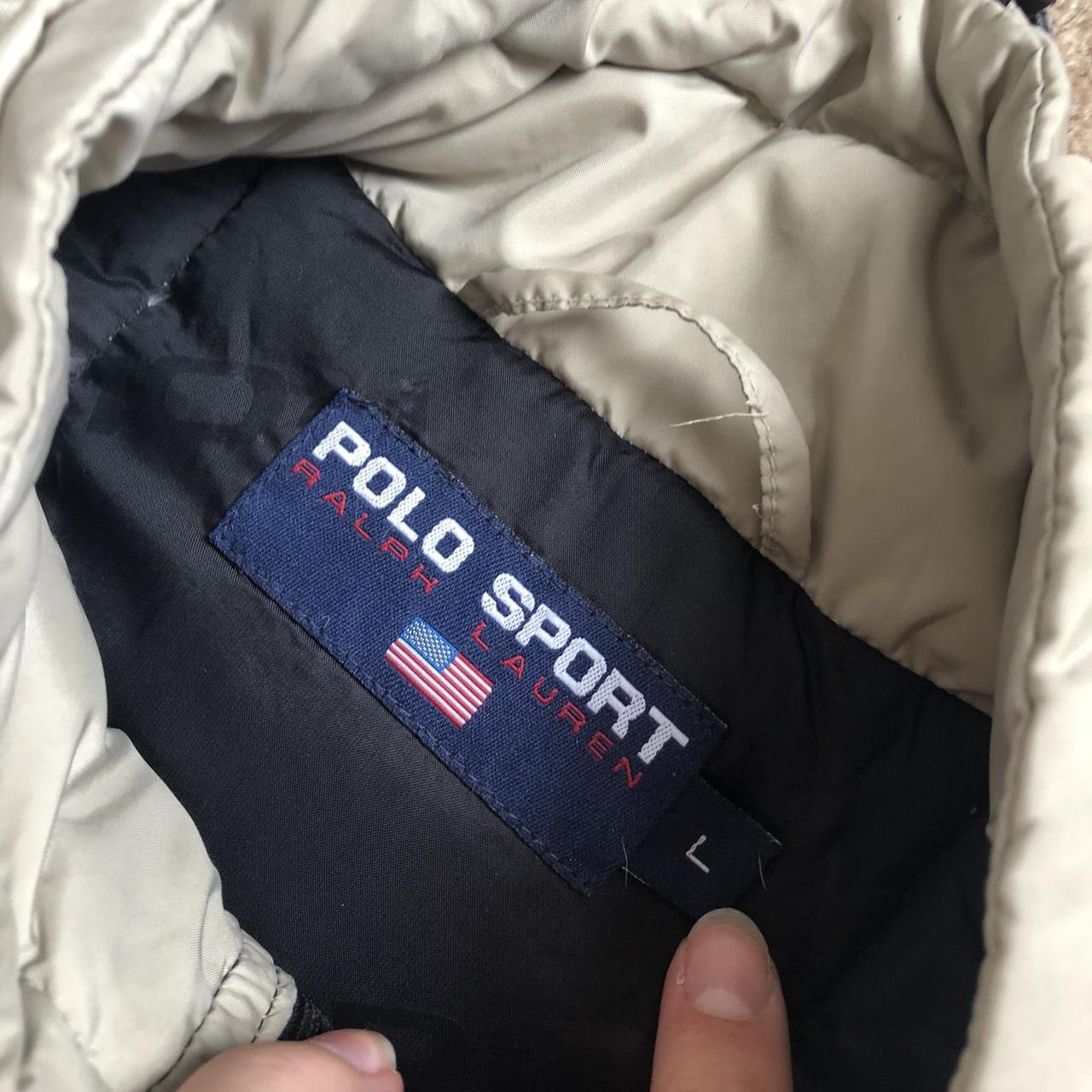 Polo sport puffer jacket • cream beige Ralph... - Depop