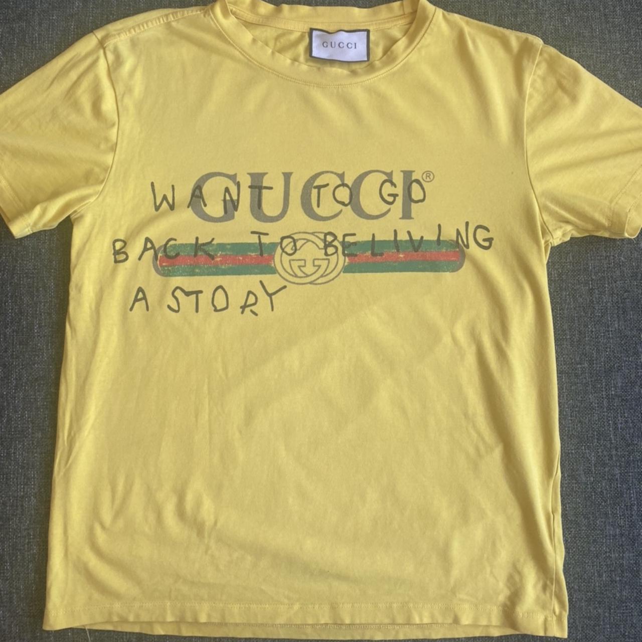 Gucci Yellow TShirt “I Want To Go Back To... Depop