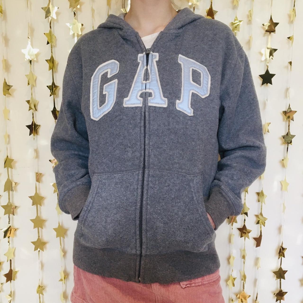 Gap Logo Full Zip Hoodie ~ never worn ~ so | Depop Gap Logo Full Zip Hoodie ~ never worn ~ so | Depop