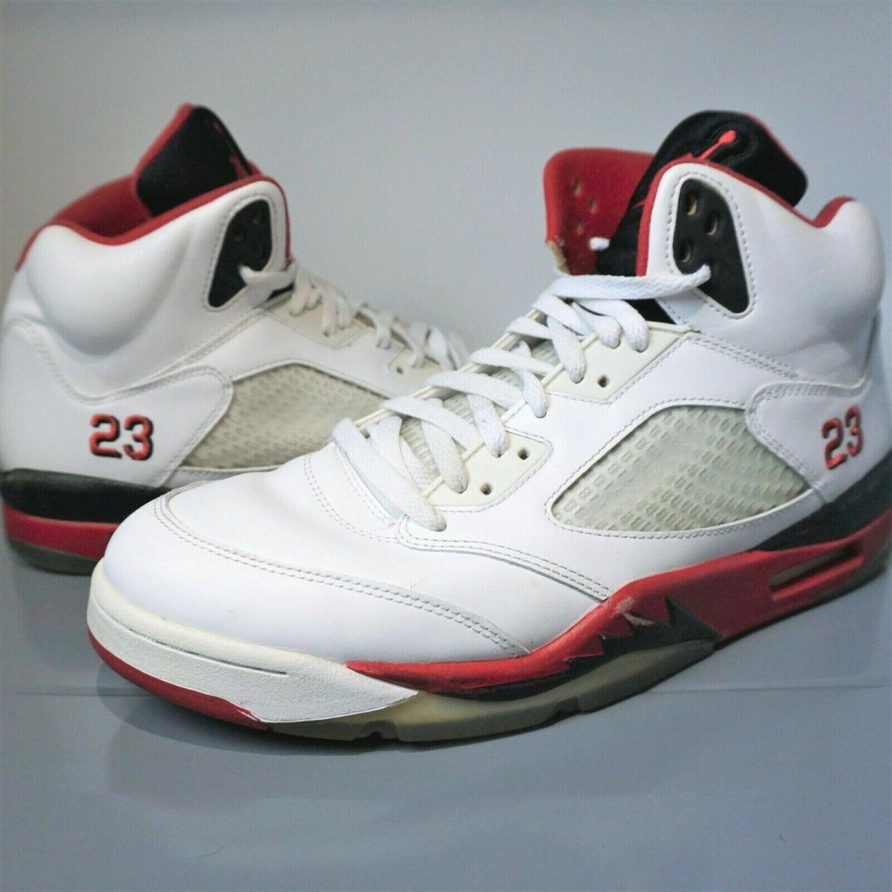 Nike Air Jordan V 5 Retro Fire White Basketball... - Depop