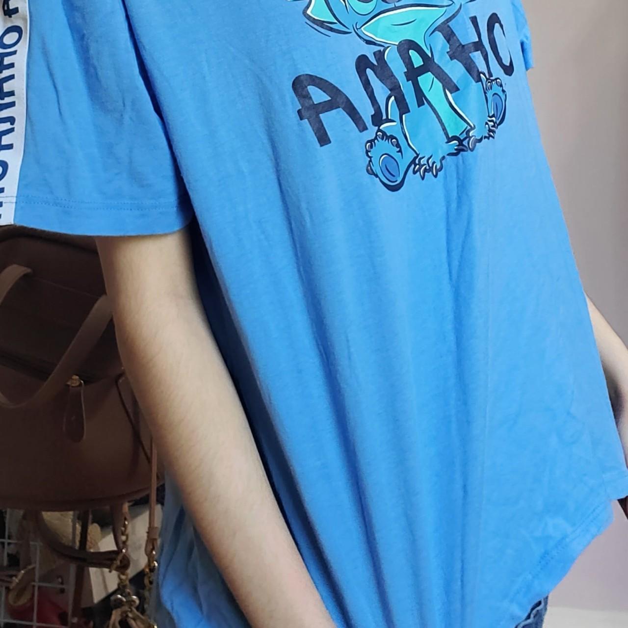 Disney Stitch Graphic Tee Ohana On The Sleeves Depop Disney Stitch Graphic Tee Ohana On The Sleeves Depop