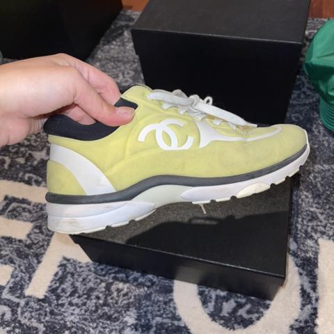 chanel trainers yellow