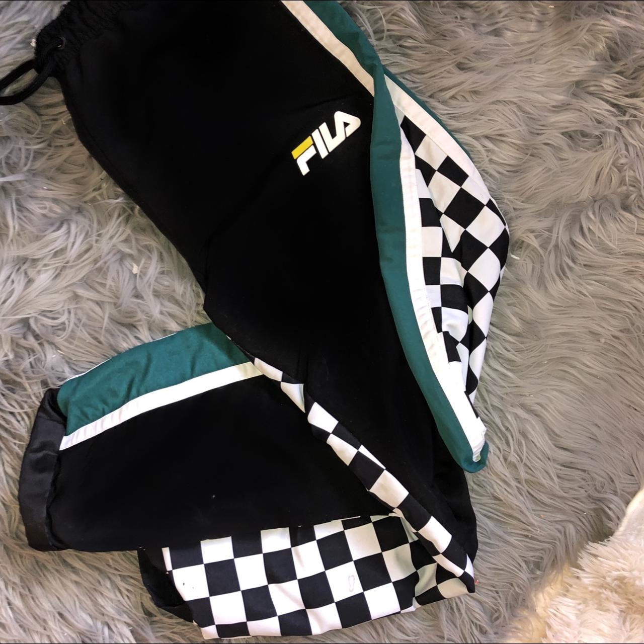 Fila checkered pants best sale