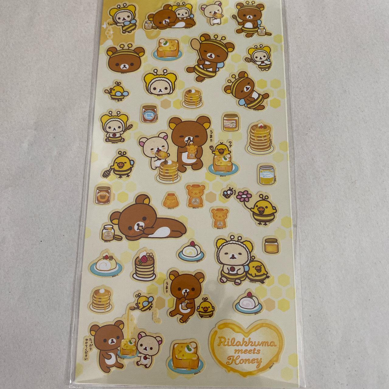 x Rilakkuma meets honey sticker sheet