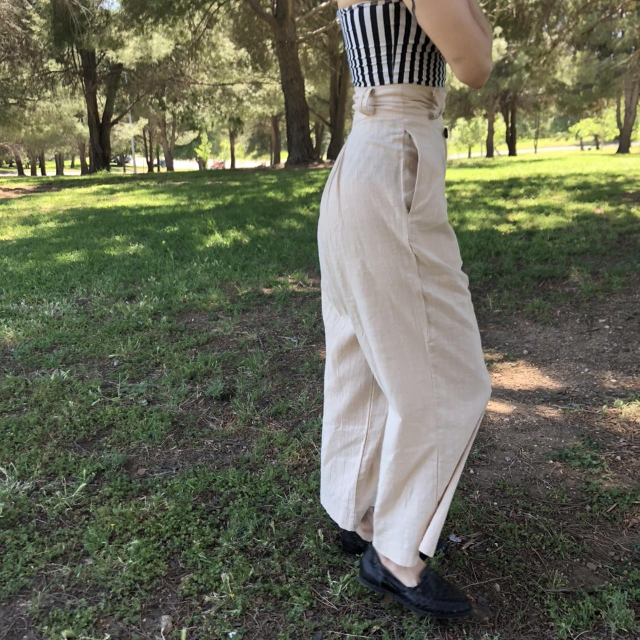 House of Sunny LA Pleats Washed Linen Pants. Super...