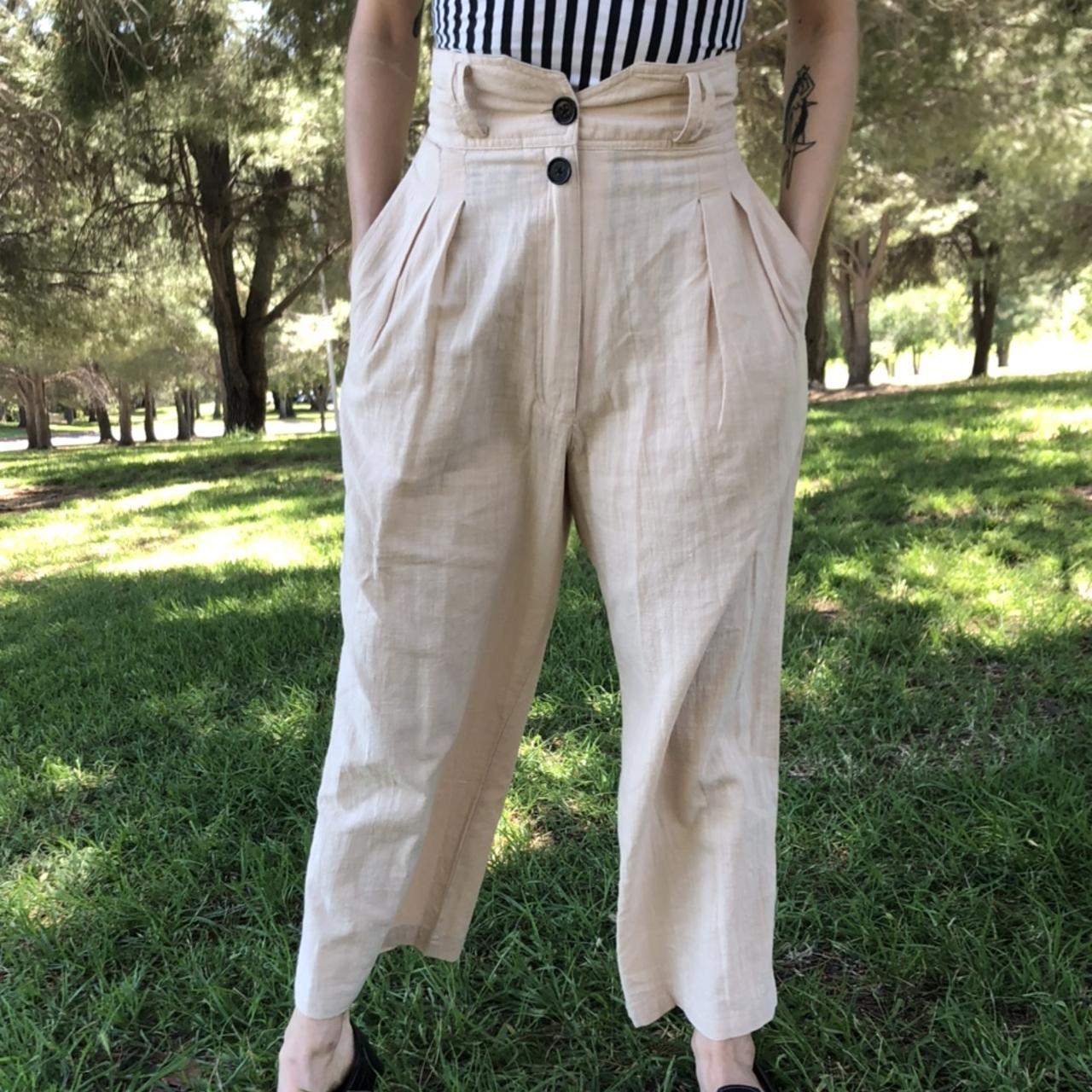 House of Sunny LA Pleats Washed Linen Pants. Super...