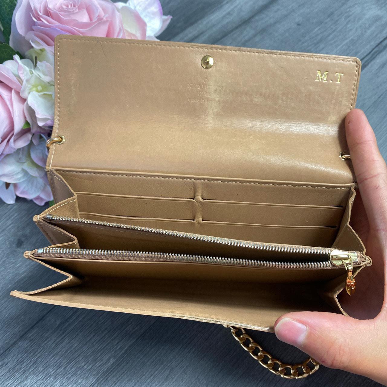 Stunning Louis Vuitton purse in nude patent leather,... - Depop