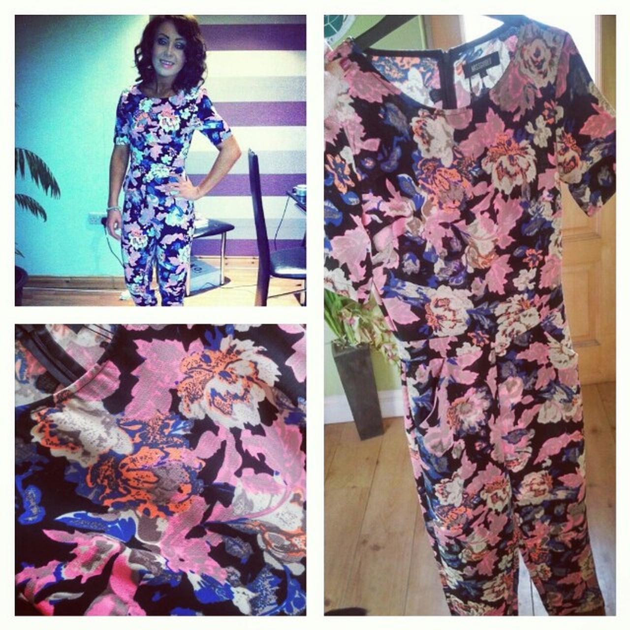 Missguided floral jumpsuit outlet
