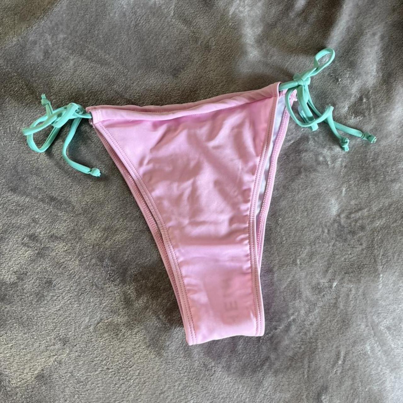 Baby pink and mint bikini bottoms. Brand new and... - Depop