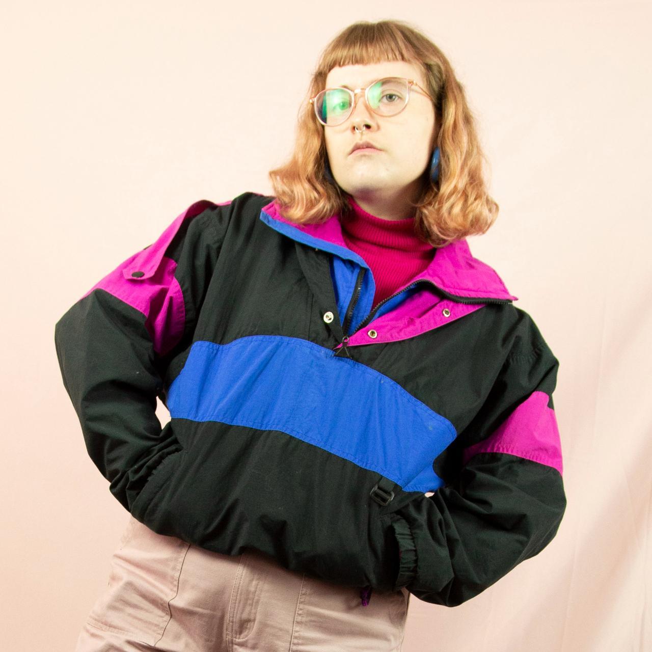 retro colorblock windbreaker