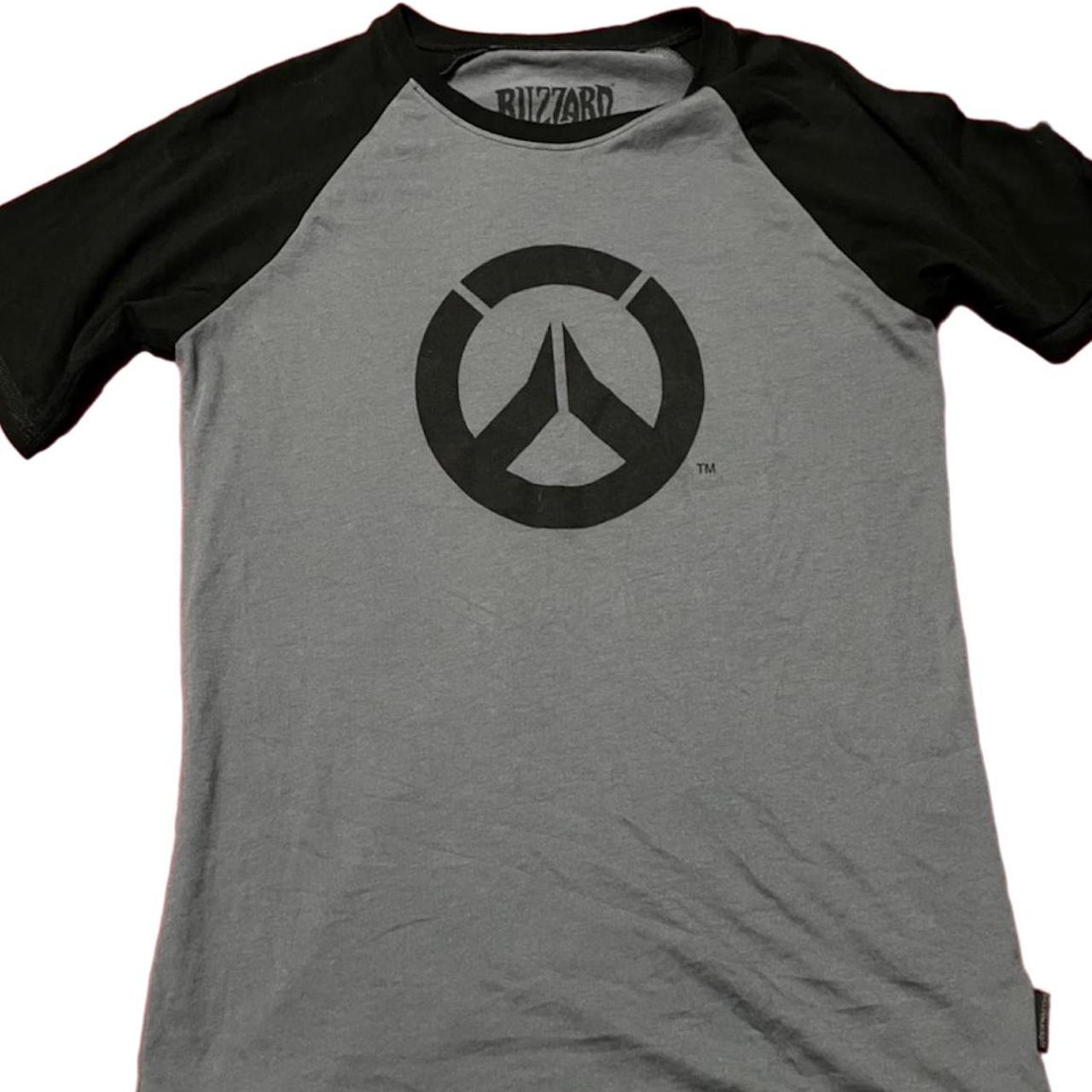 Overwatch Men's Black and Grey T-shirt