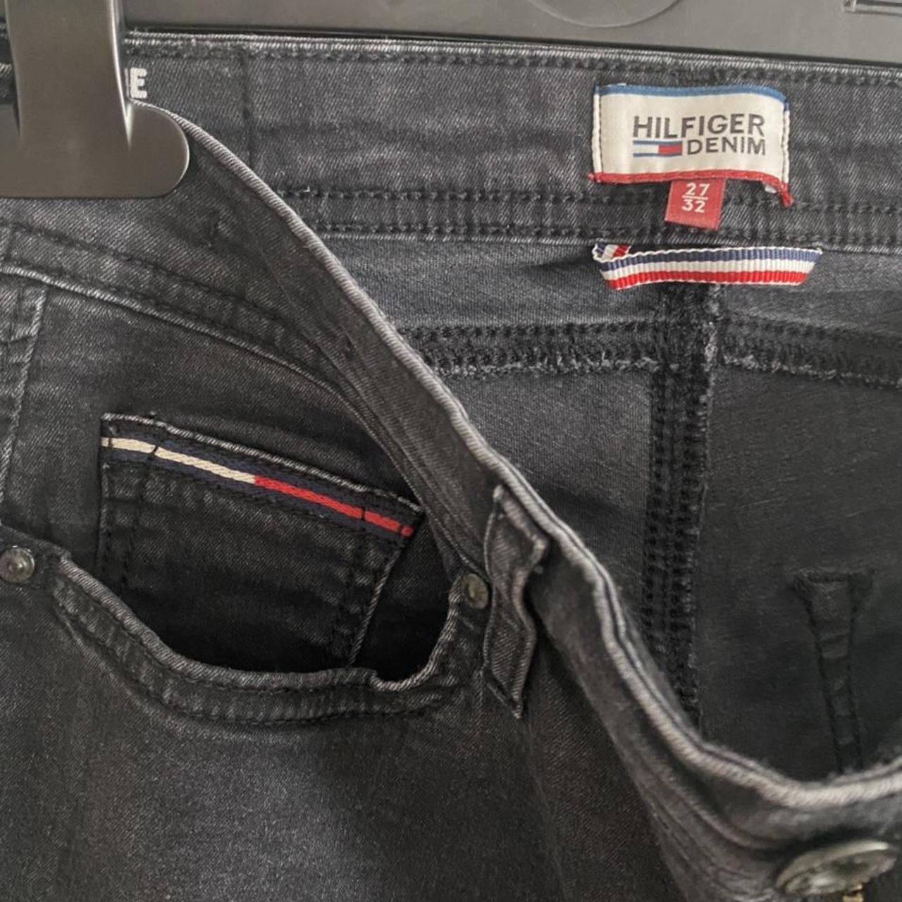 Tommy Hilfiger flared jeans. Dark grey colour.... - Depop